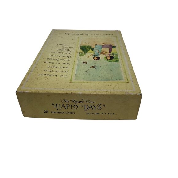 The Regent Line "Happy Days" Vintage Birthday Cards Assorted Designs Boxed Used - Picture 7 of 7
